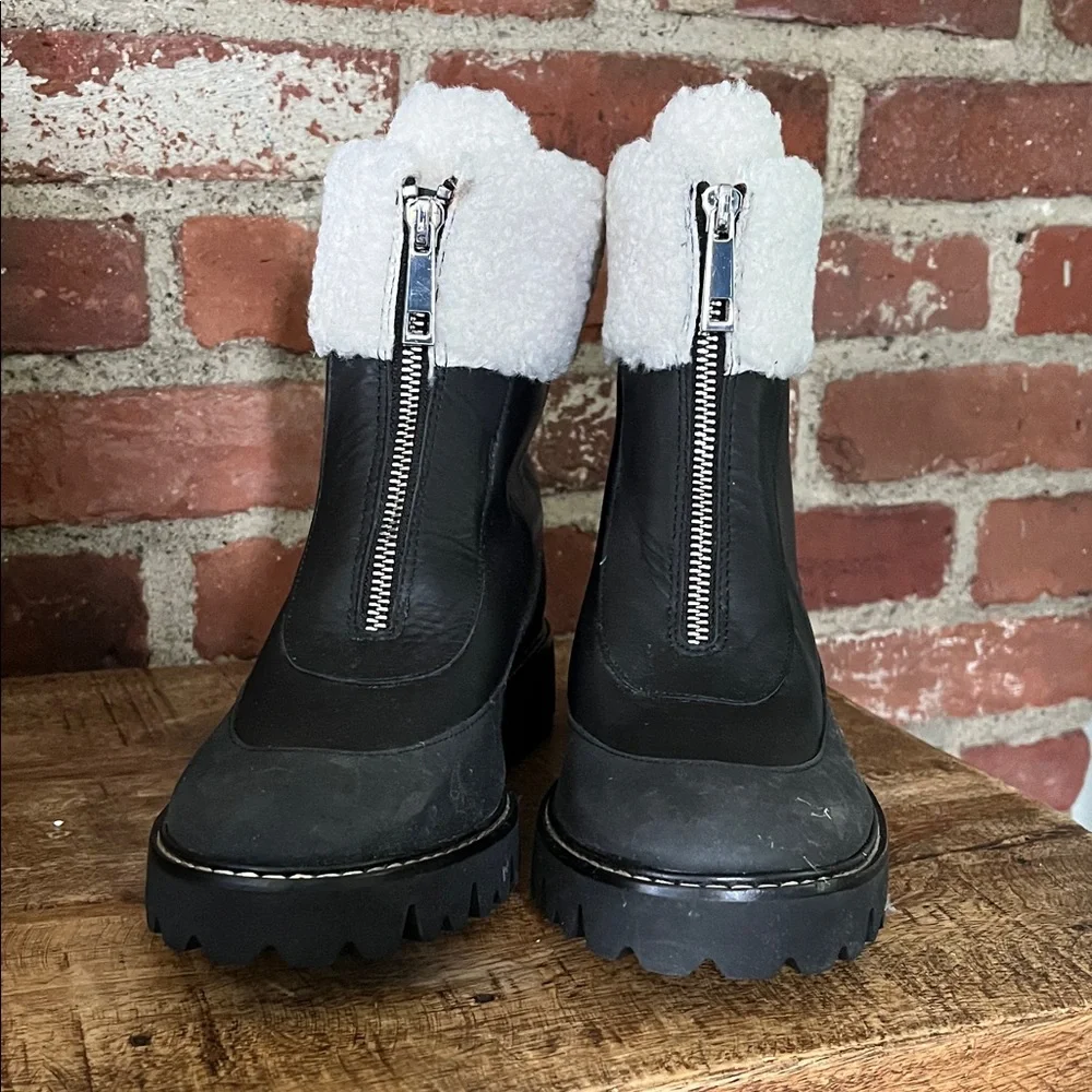 J. Crew Black and White Winter Boots new boots never worn - Picture 1 of 13